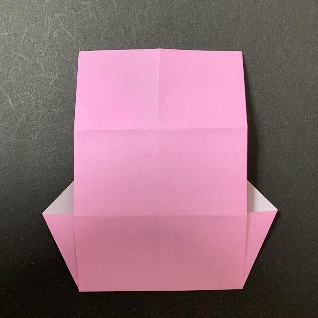 アリエルの折り紙 簡単に全身を折る折り方作り方①髪(15)
