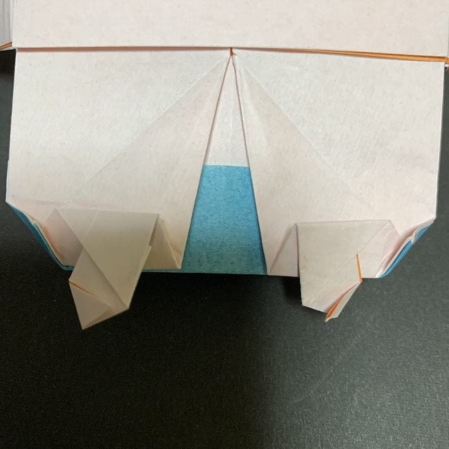 ディズニーアラジンのジャスミンの折り紙 折り方作り方④服(6)