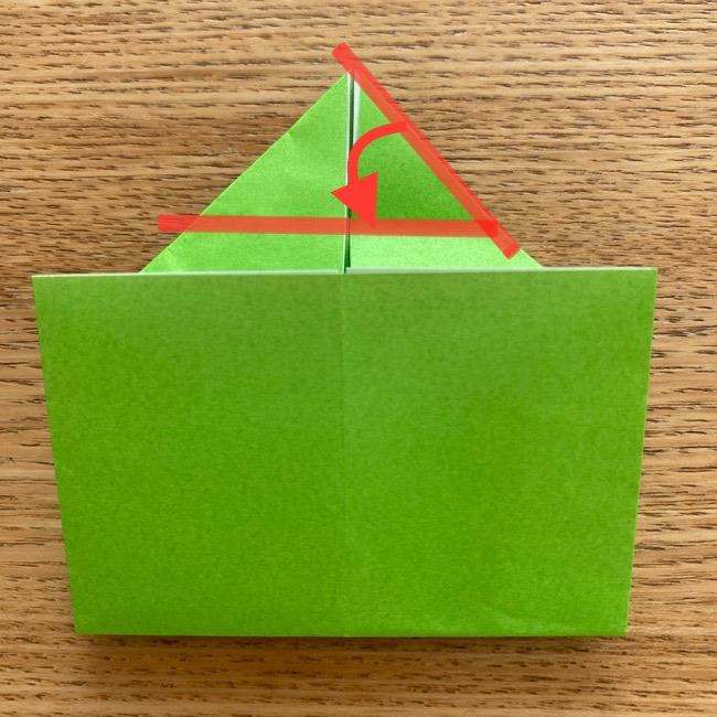 ラプンツェルのカメレオン パスカルの折り紙の折り方作り方①顔(19)