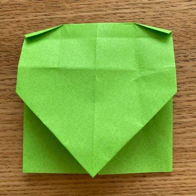 ラプンツェルのカメレオン パスカルの折り紙の折り方作り方①顔(14)