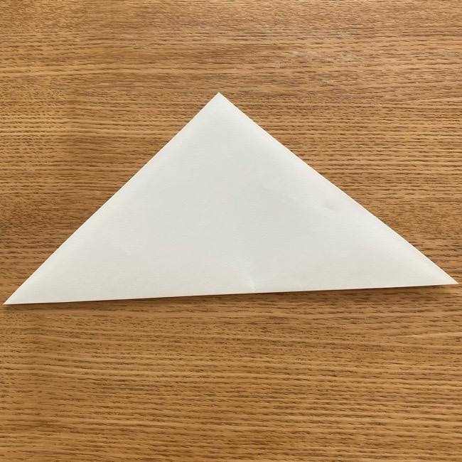 アリスの白うさぎの折り紙 折り方作り方①顔(2)