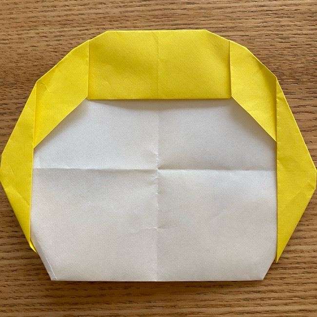 ドラミちゃんの折り紙の簡単な作り方折り方①顔(22)