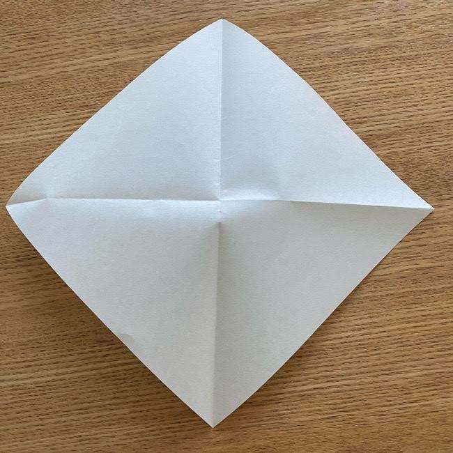 ドラミちゃんの折り紙の簡単な作り方折り方①顔(4)