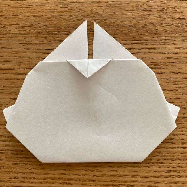 アリスの白うさぎの折り紙 折り方作り方①顔(19)