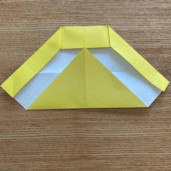 ドラミちゃんの折り紙の簡単な作り方折り方①顔(12)
