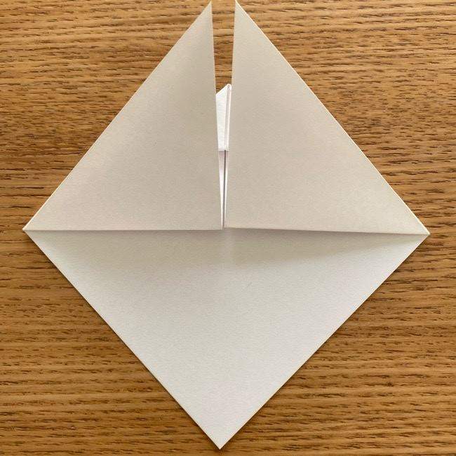 アリスの白うさぎの折り紙 折り方作り方①顔(12)