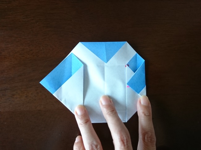 ドラえもんの折り紙 簡単にキャラクターを作る折り方作り方(13)