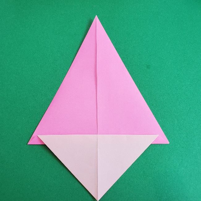 ワンピース チョッパーの折り紙の作り方折り方①顔と帽子(6)
