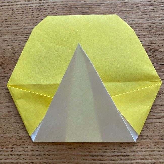 ドラミちゃんの折り紙の簡単な作り方折り方①顔(20)
