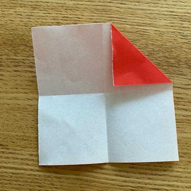 ドラミちゃんの折り紙の簡単な作り方折り方②リボン(5)
