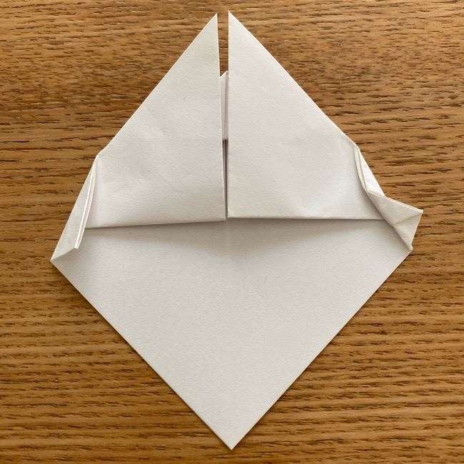 アリスの白うさぎの折り紙 折り方作り方①顔(15)