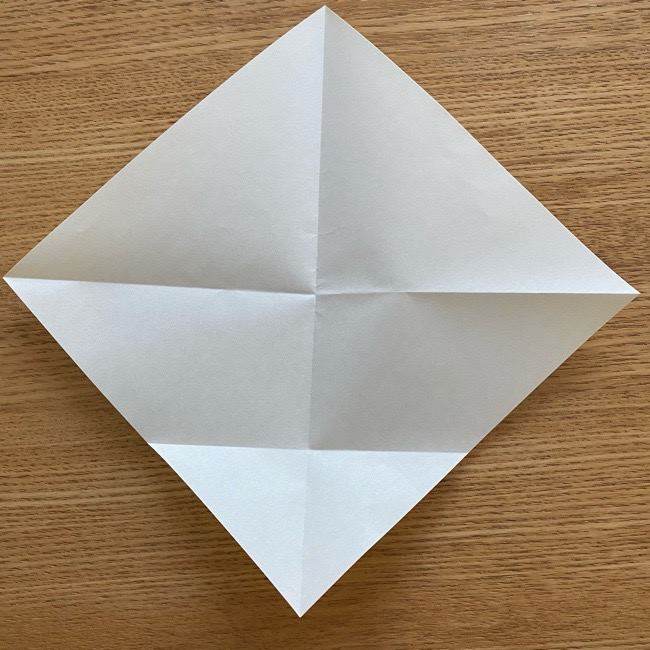 ドラミちゃんの折り紙の簡単な作り方折り方①顔(6)