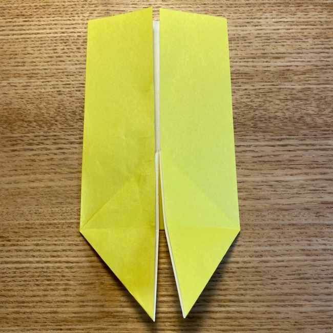 ポケモン折り紙 ピカチュウの全身を一枚で簡単に作る折り方作り方(12)