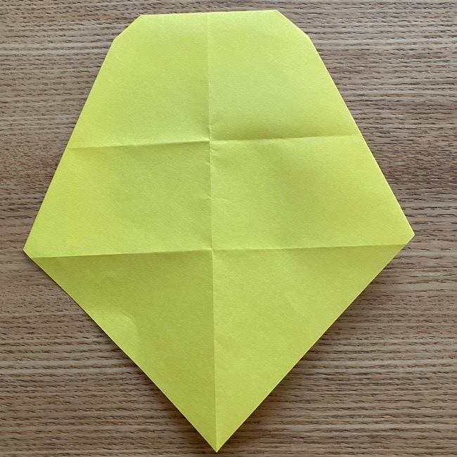 ドラミちゃんの折り紙の簡単な作り方折り方①顔(16)