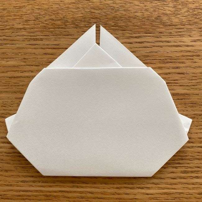アリスの白うさぎの折り紙 折り方作り方①顔(18)