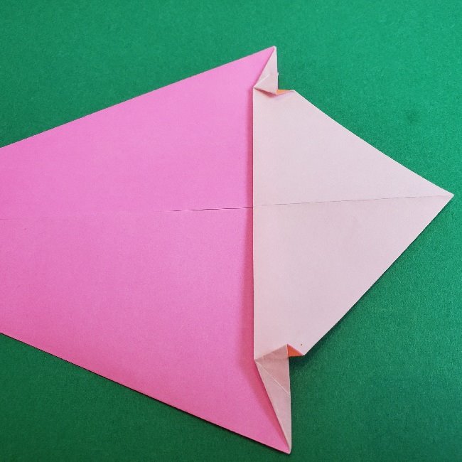 ワンピース チョッパーの折り紙の作り方折り方①顔と帽子(10)