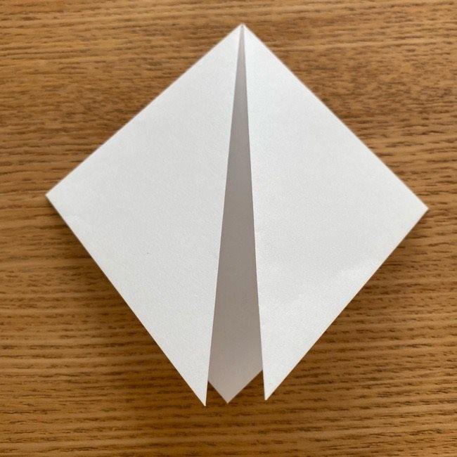 アリスの白うさぎの折り紙 折り方作り方①顔(4)
