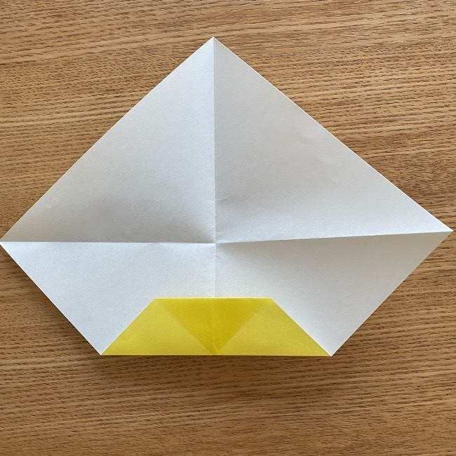 ドラミちゃんの折り紙の簡単な作り方折り方①顔(8)