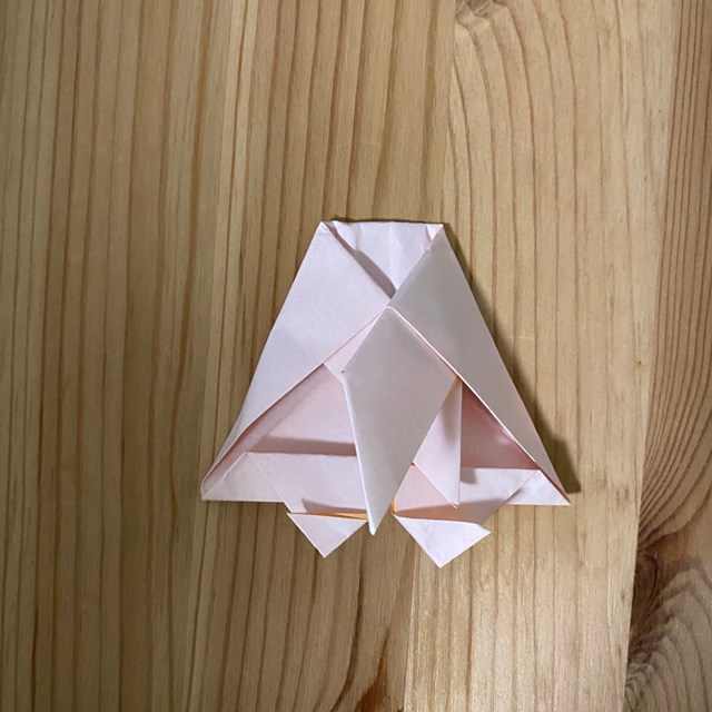 キキララの折り紙の折り方作り方①顔とからだ(24)