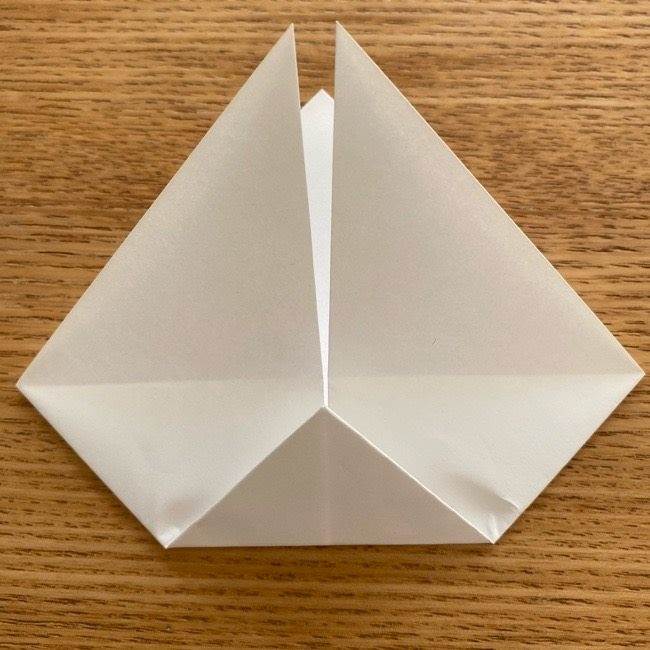 アリスの白うさぎの折り紙 折り方作り方①顔(9)