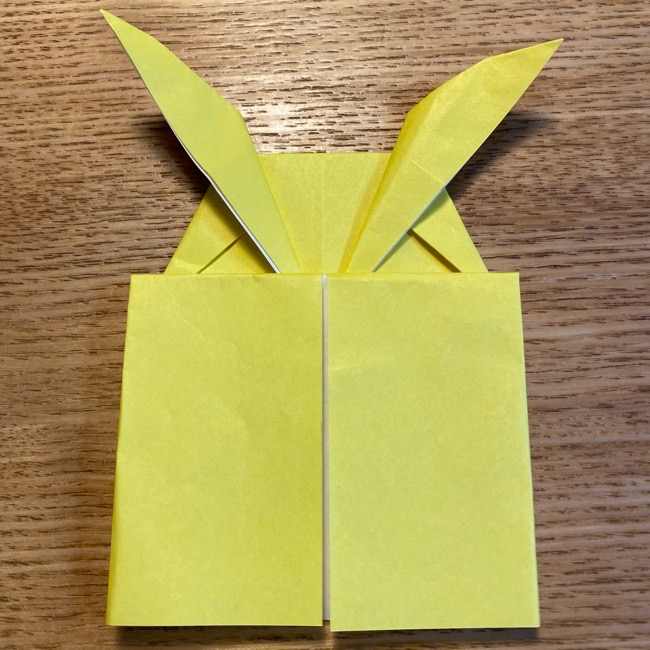 ポケモン折り紙 ピカチュウの全身を一枚で簡単に作る折り方作り方(22)