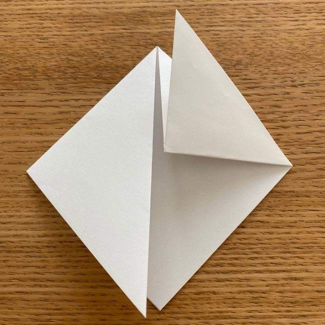 アリスの白うさぎの折り紙 折り方作り方①顔(5)