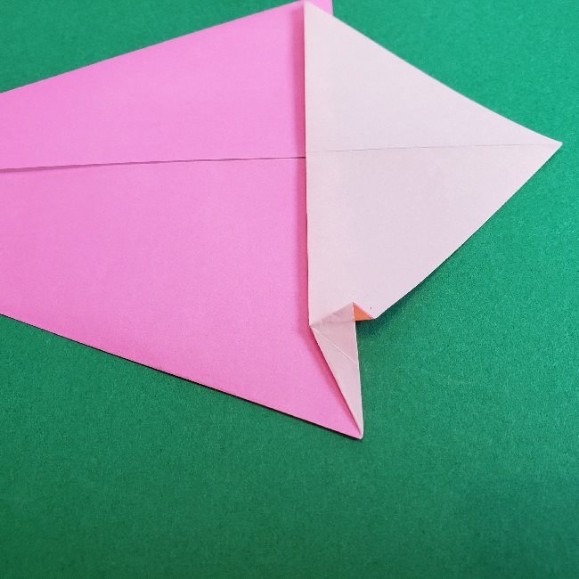 ワンピース チョッパーの折り紙の作り方折り方①顔と帽子(9)