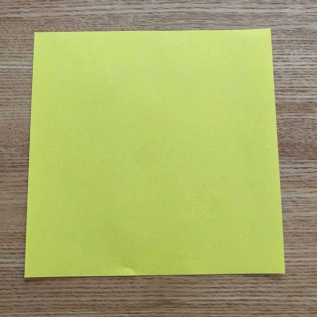 ドラミちゃんの折り紙の簡単な作り方折り方①顔(1)