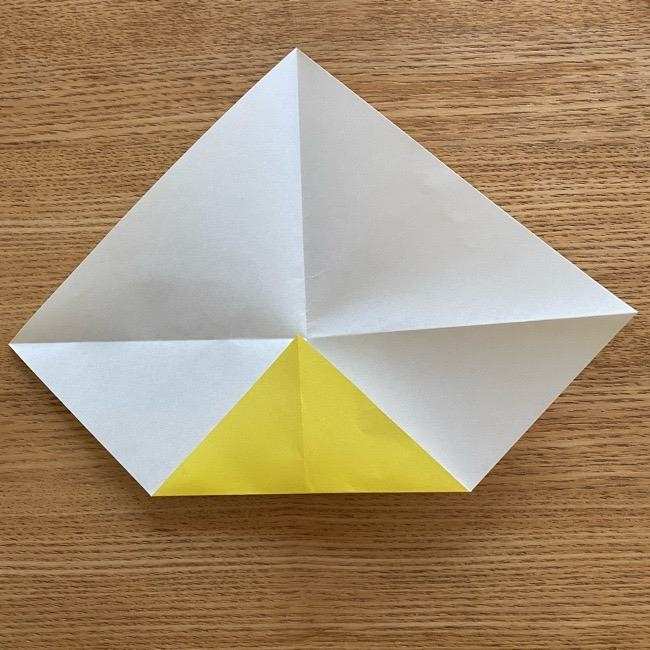 ドラミちゃんの折り紙の簡単な作り方折り方①顔(5)