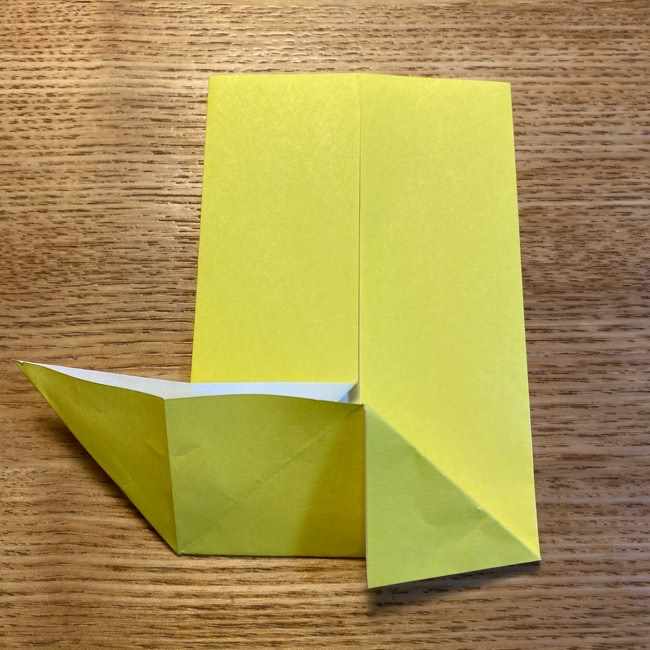 ポケモン折り紙 ピカチュウの全身を一枚で簡単に作る折り方作り方(10)