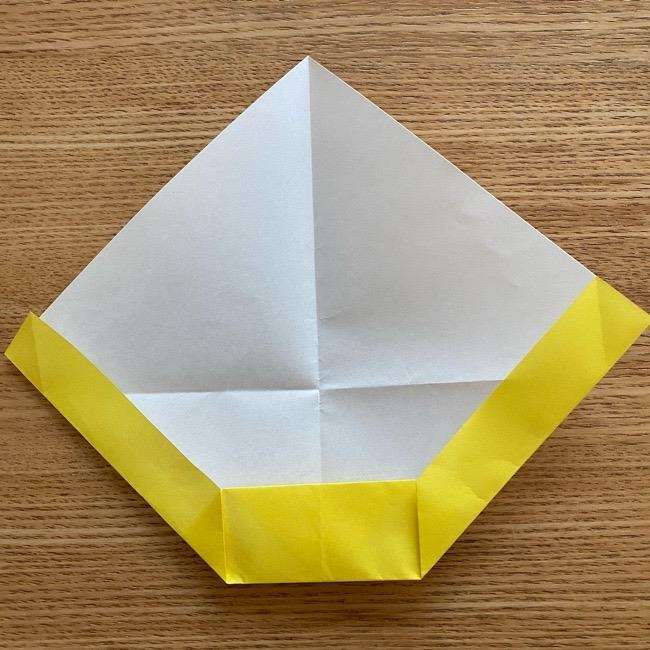 ドラミちゃんの折り紙の簡単な作り方折り方①顔(10)