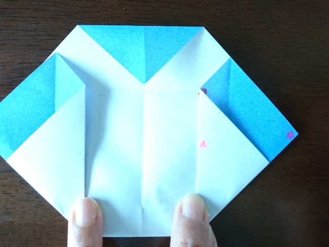 ドラえもんの折り紙 簡単にキャラクターを作る折り方作り方(12)