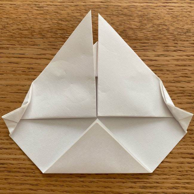 アリスの白うさぎの折り紙 折り方作り方①顔(17)