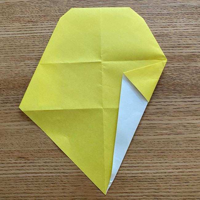 ドラミちゃんの折り紙の簡単な作り方折り方①顔(18)