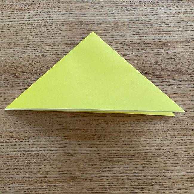 ドラミちゃんの折り紙の簡単な作り方折り方①顔(3)