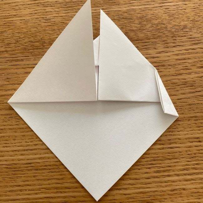 アリスの白うさぎの折り紙 折り方作り方①顔(13)
