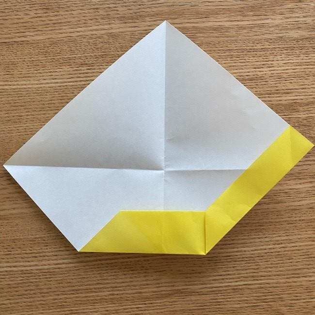 ドラミちゃんの折り紙の簡単な作り方折り方①顔(9)