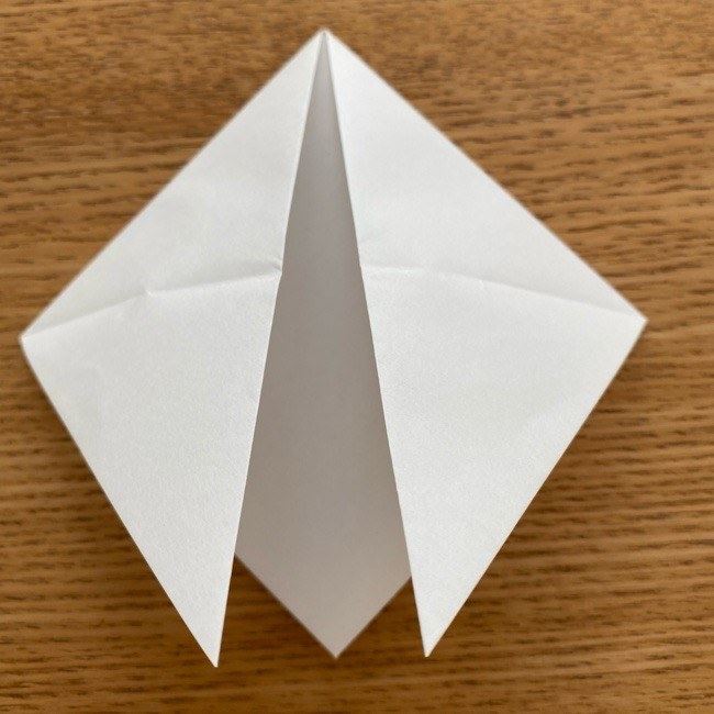 アリスの白うさぎの折り紙 折り方作り方①顔(7)