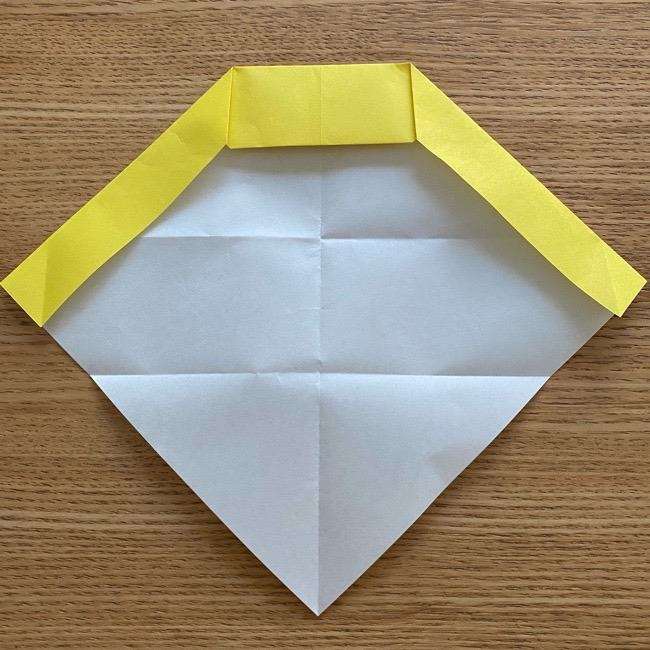 ドラミちゃんの折り紙の簡単な作り方折り方①顔(13)