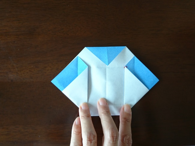 ドラえもんの折り紙 簡単にキャラクターを作る折り方作り方(11)