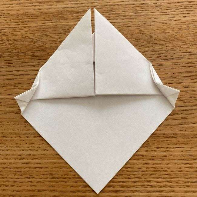 アリスの白うさぎの折り紙 折り方作り方①顔(16)