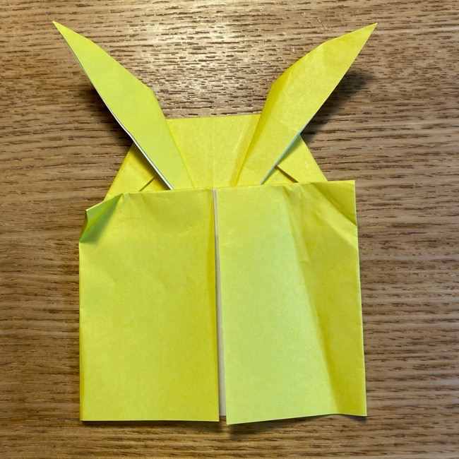 ポケモン折り紙 ピカチュウの全身を一枚で簡単に作る折り方作り方(24)
