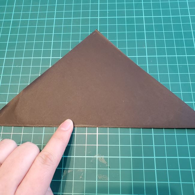 折り紙のカラス 立体的な作り方折り方(2)
