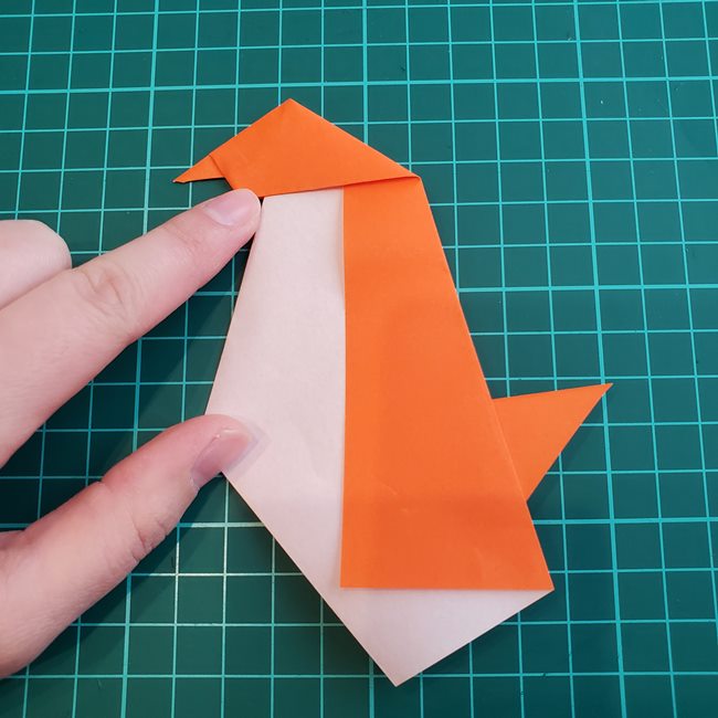 折り紙でペンギンが立つ折り方作り方(18)