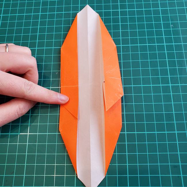 折り紙でしおりのペンギンの作り方折り方（平面の折り図）①羽(29)