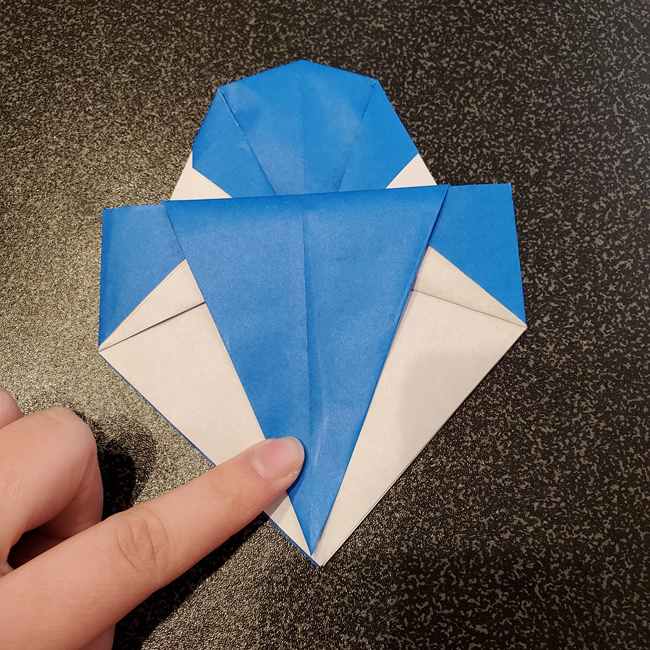 折り紙の名札 ペンギンの作り方折り方②全身(21)