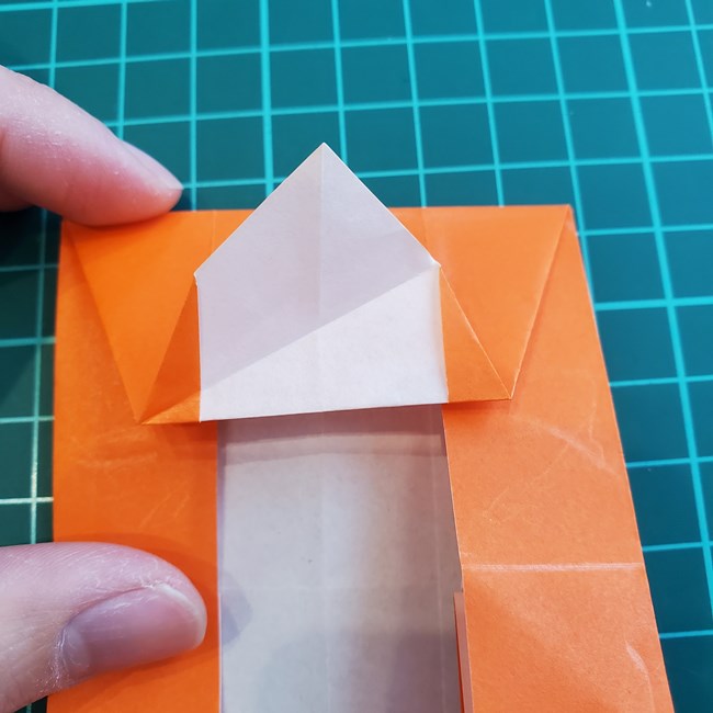 折り紙でしおりのペンギンの作り方折り方（平面の折り図)②からだ(5)