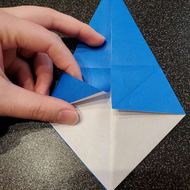 折り紙の名札 ペンギンの作り方折り方②全身(17)