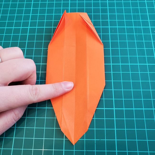 折り紙でしおりのペンギンの作り方折り方（平面の折り図)②からだ(15)