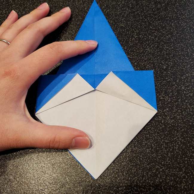 折り紙の名札 ペンギンの作り方折り方②全身(20)